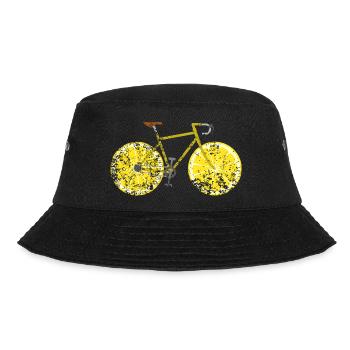 Road Bike Bicycle Fruit Fruit Vintage Retro Grunge - Bucket Hat - black - Front - Lela (165cm)