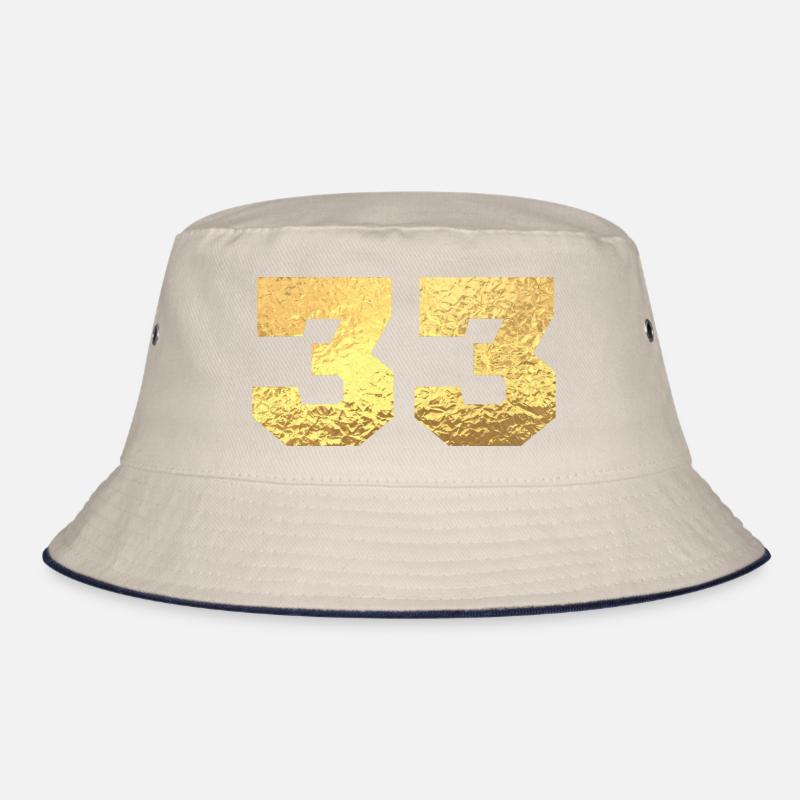 Nummer 33 Gold Glitter - 33. Jubiläum Bucket Hat