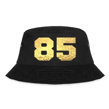Number 85 Gold Glitter - 85th Anniversary - Bucket Hat - black - Front - Lela (165cm)
