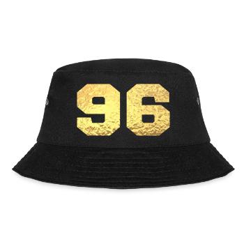 Number 96 Gold Glitter - 96th Anniversary - Bucket Hat - black - Front - Lela (165cm)