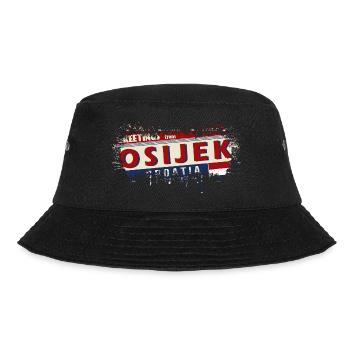 croatia hrvatska croatia hrv hr travel tourism - Bucket Hat - black - Front - Lela (165cm)