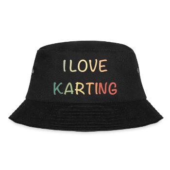 KartingLiebe Pastell-Racing - Bucket Hat - Schwarz - Vorne - Lela (165cm)