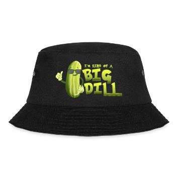 I'm Kind Of A Big Dill Cucumber Vegan Pickle - Bucket Hat - Schwarz - Vorne - Lela (165cm)
