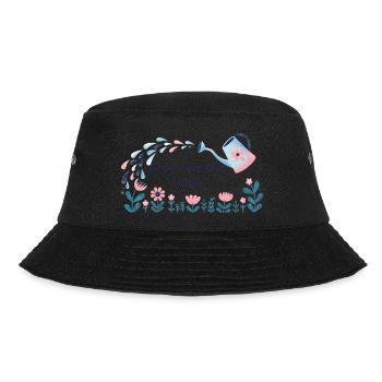 MAGIC GARDEN ohne Hintergrund - Bucket Hat - Schwarz - Vorne - Lela (165cm)