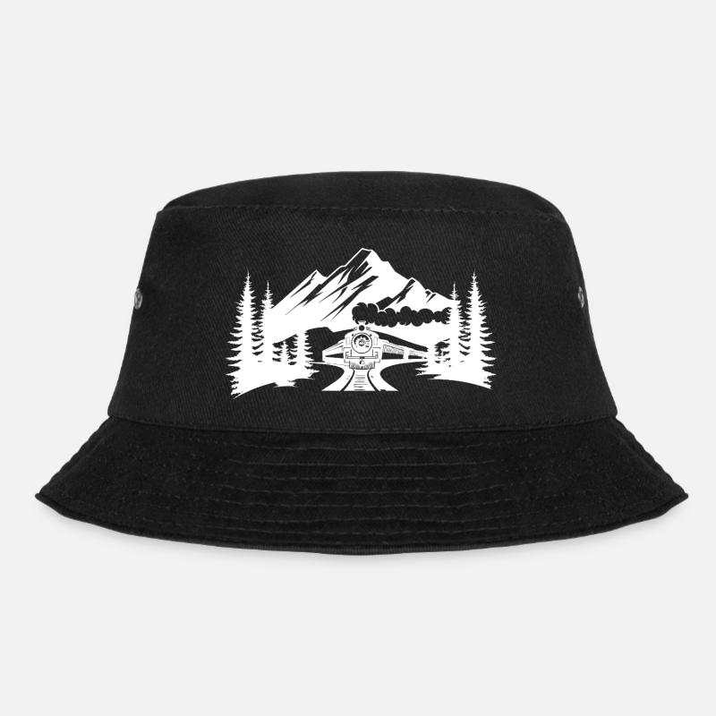 Eisenbahn - Bucket Hat - Schwarz