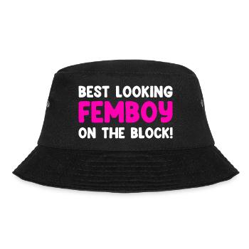 Best Looking Femboy On The Block! - Bucket Hat - Schwarz - Vorne - Lela (165cm)