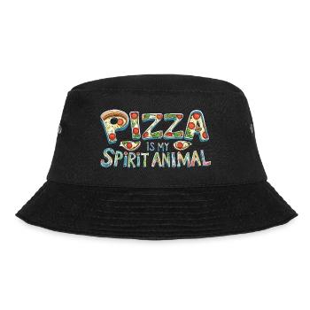 Pizza Love - Bucket Hat - Schwarz - Vorne - Lela (165cm)