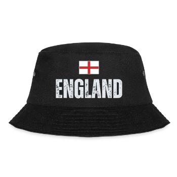 Flagge Englands, englischer Patriot - Bucket Hat - Schwarz - Vorne - Lela (165cm)