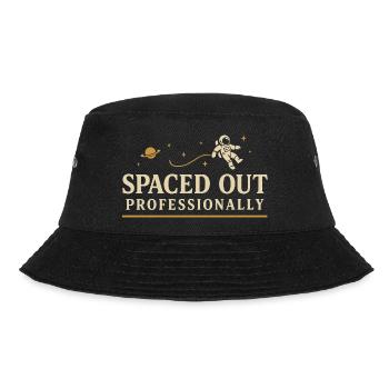 Spacecore Cosmic Humor Galaxy Universe Zitat - Bucket Hat - Schwarz - Vorne - Lela (165cm)