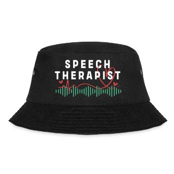 Speech therapist, speech therapist, speech therapy - Bucket Hat - black - Front - Lela (165cm)