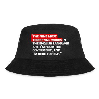 Satirical government quote - Bucket Hat - black - Front - Lela (165cm)