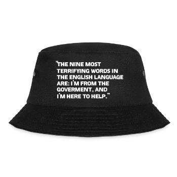 T-shirt de citations de promesses du gouvernement - Bob - noir - Devant - Lela (165cm)