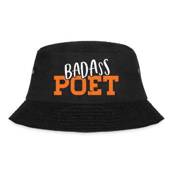 Badass Poet Typography Design - Bucket Hat - Schwarz - Vorne - Lela (165cm)