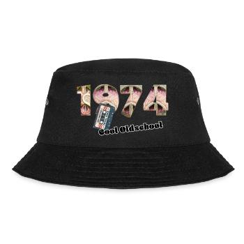 1974 Jahrgang Retro Vintage – Kassette – Cool Olds - Bucket Hat - Schwarz - Vorne - Lela (165cm)