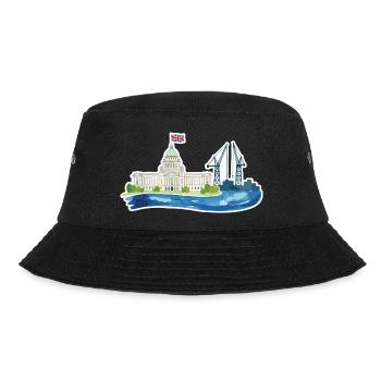 Belfast Skyline City Hall & Cranes UK - Bucket Hat - Schwarz - Vorne - Lela (165cm)