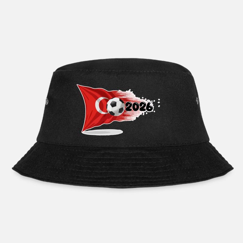 Turkey Flag Soccer 2026 - Bucket Hat - black
