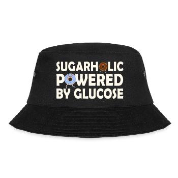 Sugarholic Powered by Glucose - Bucket Hat - black - Front - Lela (165cm)