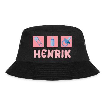 Geschenk für Henrik - Bucket Hat - Schwarz - Vorne - Lela (165cm)