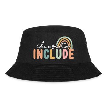 Wähle es, um Regenbogen einzubeziehen - Bucket Hat - Schwarz - Vorne - Lela (165cm)