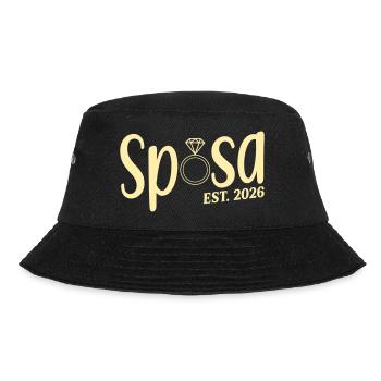 Italienische Braut 2026 - Bucket Hat - Schwarz - Vorne - Lela (165cm)