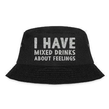 Mixed drinks about feelings - Bucket Hat - black - Front - Lela (165cm)