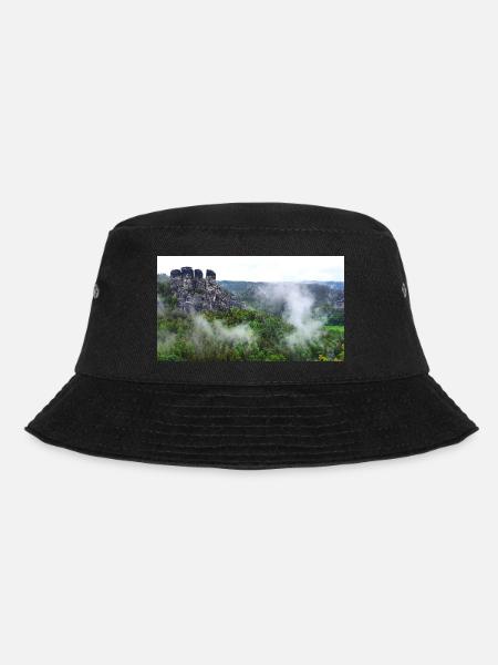 Morgendunst im Elbsandsteingebirge - Bucket Hat - Schwarz
