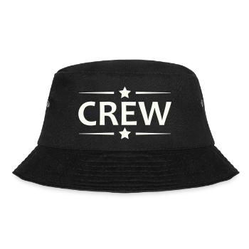 Crew Sternen Retro Badge - Bucket Hat - Schwarz - Vorne