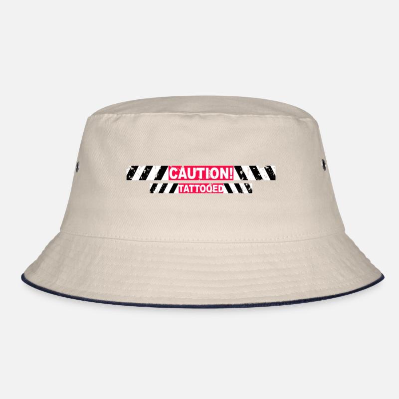 Caution Tattooed Bucket Hat