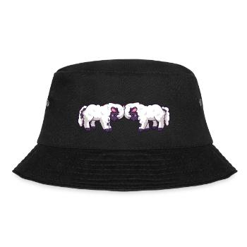 Valais blacknose sheep butting heads - Bucket Hat - black - Front - Lela (165cm)