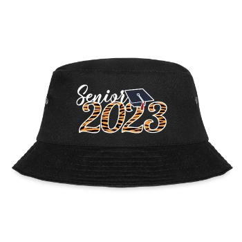 Senior 2023 Tiger Skin Graduated Graduation Gift - Bucket Hat - black - Front - Lela (165cm)