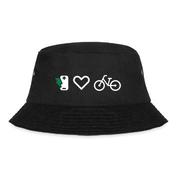 I love e-bike ebike - Bucket Hat - Schwarz - Vorne - Lela (165cm)