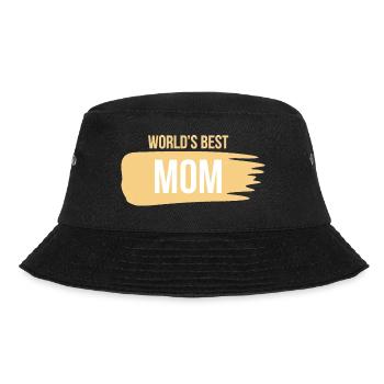World's best MOM - Bucket Hat - Schwarz - Vorne - Lela (165cm)