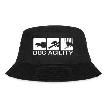 DOG AGILITY Hundesport Wilsigns Hund Hundemotiv - Bucket Hat - Schwarz - Vorne - Lela (165cm)