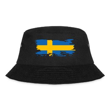 Schweden Flagge Skandinavien - Bucket Hat - Schwarz - Vorne - Lela (165cm)