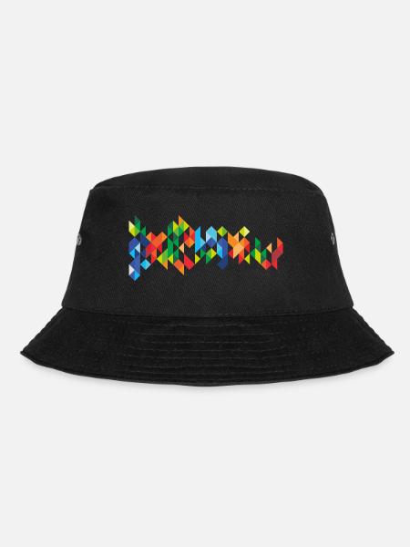 Splashes of Color Blobs splashes of paint Painter Gift - Bucket Hat - black