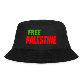 Free palestine - Bucket Hat - Schwarz - Vorne - Lela (165cm)