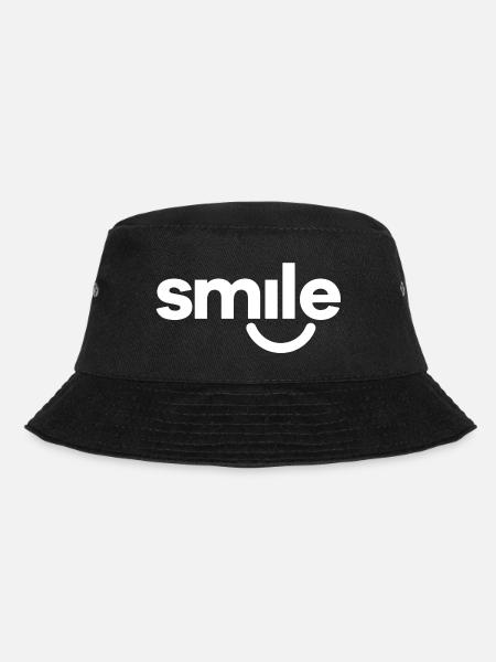 Smile - Bucket Hat - Schwarz