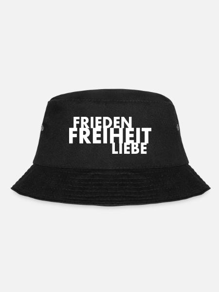 Frieden freiheit liebe - Bucket Hat - Schwarz