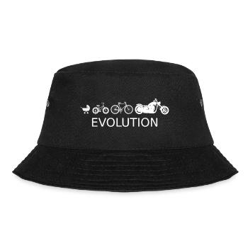 Motorrad Motorcycle Bike Evolution - Bucket Hat - Schwarz - Vorne - Lela (165cm)