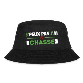 J PEUX PAS J AI CHASSE CADEAU HUMOUR PAPA CHASSEUR - Bob - noir - Devant - Lela (165cm)