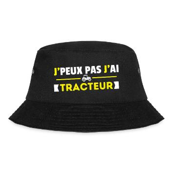 Je Peux Pas J'ai Tracteur Idée Cadeau Agriculteur - Bob - noir - Devant - Lela (165cm)