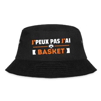 Je Peux Pas J'ai Baket Idée Cadeau Basketball - Bob - noir - Devant - Lela (165cm)