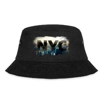 nyc New York City - Stadt - Bucket Hat - Schwarz - Vorne - Lela (165cm)
