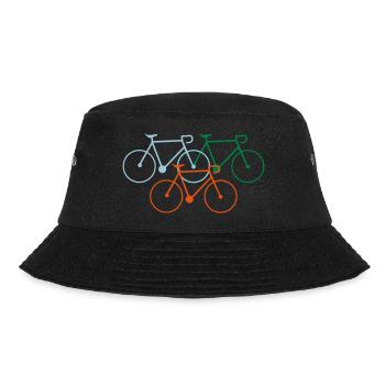 bike fahrrad fixie rad drahtesel - Bucket Hat - Schwarz - Vorne - Lela (165cm)