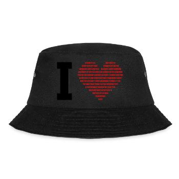 I love digital - Bucket Hat - Schwarz - Vorne - Lela (165cm)
