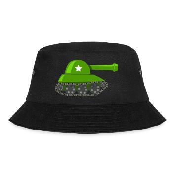 Panzer Comic - Bucket Hat - Schwarz - Vorne - Lela (165cm)