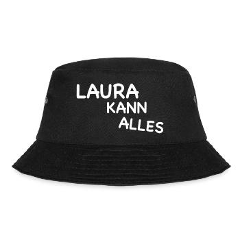 LAURA KANN ALLES I Laura ist die Beste - Bucket Hat - Schwarz - Vorne - Lela (165cm)