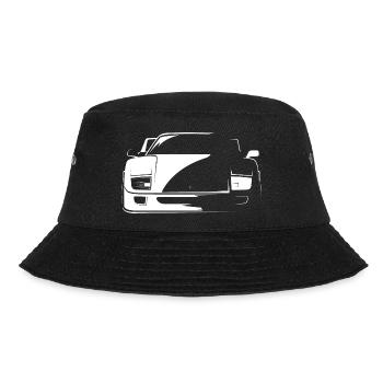 F40 classic car Symbol icon Logo Symbol Autos - Bucket Hat - Schwarz - Vorne - Lela (165cm)