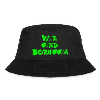 Wir sind BMG in grün - Bucket Hat - Schwarz - Vorne - Lela (165cm)