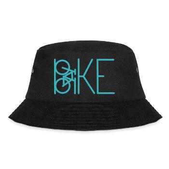 Teal Bicycle Lines Minimal Art - Bucket Hat - black - Front - Lela (165cm)